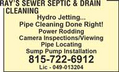Ray's Sewer Septic hydro Jetting Systems - Lockport, IL