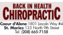 post falls - Back In Health Chiropractic - Coeur d'Alene, ID