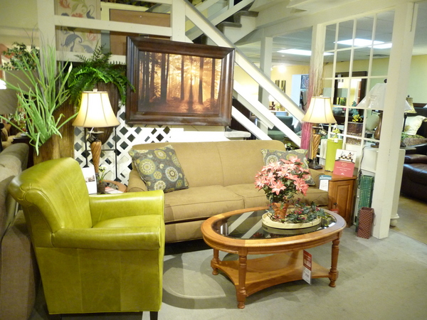 Beautiful living room furniture and decor at Tri City Furniture