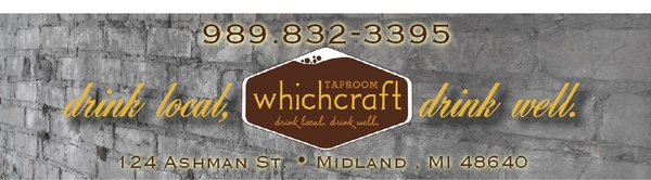 Whichcraft Taproom, craft brewed beer taproom, Midland, MI